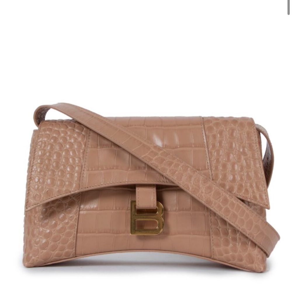 PRICE DROP! EUC Balenciaga XS Downtown Croc-Embossed Bag - Picture 2 of 9